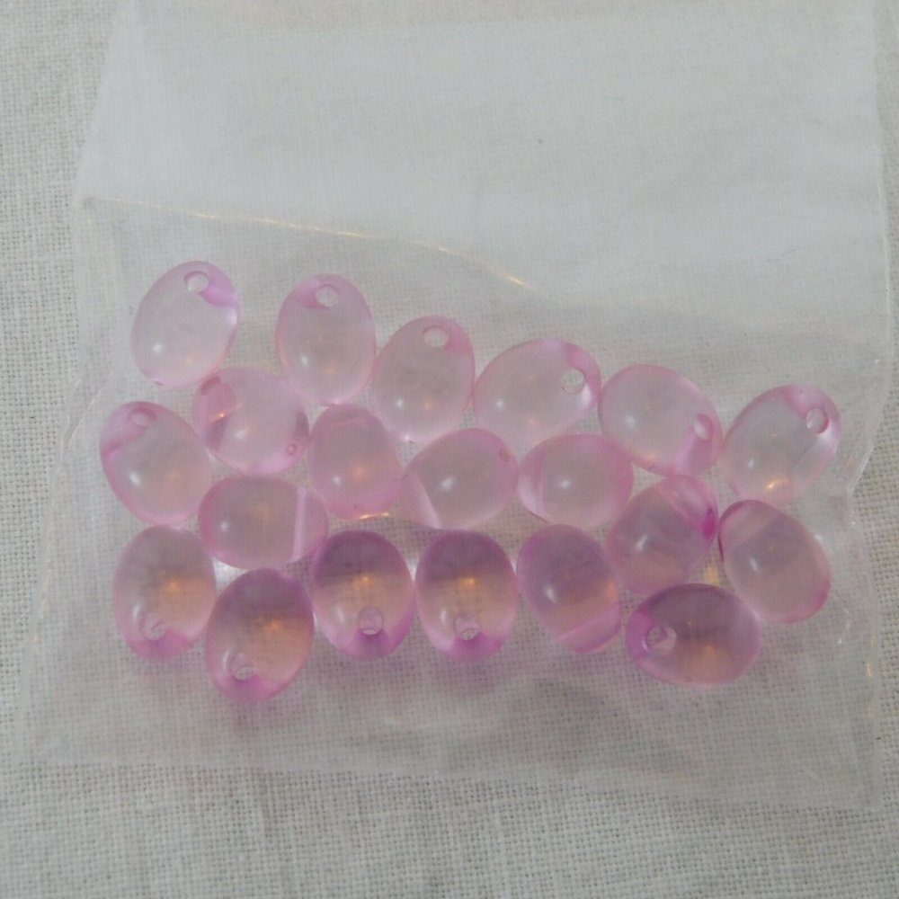 Pink Bead Mixed Lot 11 Packs Various Round Square Teardrop Evil Eye Wood Plastic - Picture 11 of 12